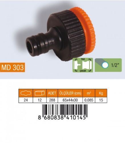 MD303 OTOMATİK MUSLUK BAĞLANTISI 1 X 3/4